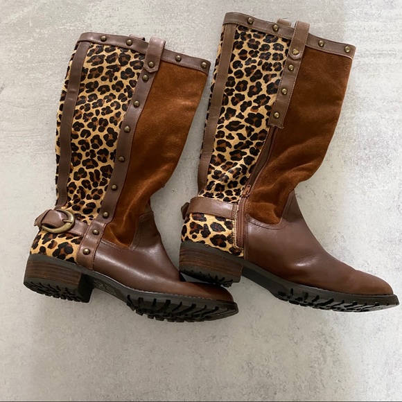 Steve Madden Shoes - Steve Madden Denmar Cheetah Hair Tall Boots (8.5)